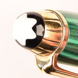 Montblanc Nicolai Mozart ballpoint in malachite and vermeil sterling silver, c1996