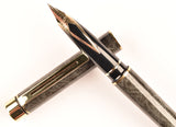 Sheaffer Targa 1028 in marble grey ronce, gold trim - Medium nib - Boxed