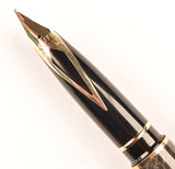 Sheaffer Targa 1028 in marble grey ronce, gold trim - Medium nib - Boxed