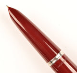 Parker 51 Classic in light burgundy, Steel cap - Medium nib - Boxed