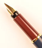 Parker 88 in blue and red, Gold trim - Extra fine nib