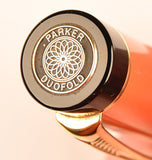 Parker Duofold International in red, Gold trim - Medium nib