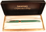 Sheaffer Valiant TM Touchdown Snorkel in green, Gold trim - Medium nib