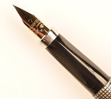 Parker 75 in sterling silver, Cisele design, Gold trim - Extra Fine nib