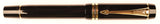 Parker Duofold Centennial in black, Gold trim - Medium Right Oblique nib