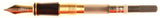 Parker Duofold Centennial in silver godron with matching pencil, Gold trim - Broad nib - Boxed