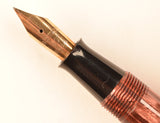 Waterman 512V Fountain Pen & Pencil Boxed Set in lined rose pearl marble - Fine nib
