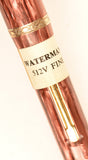 Waterman 512V Fountain Pen & Pencil Boxed Set in lined rose pearl marble - Fine nib