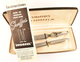 Sheaffer Statesman TM Touchdown pen/pencil boxed set in grey - Extra Fine nib