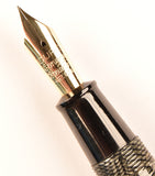 Conway Stewart 58 Duro in grey candystripe, Gold trim - Extra Fine nib