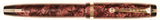 Parker Victory in lined burgundy pearl and black marble, c1942 - Medium nib