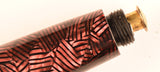 Parker Victory in lined burgundy pearl and black marble, c1942 - Medium nib