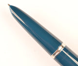 Parker 51 Classic in teal blue, Steel cap - Fine nib