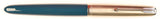 Parker 51 Classic in teal blue, Steel cap - Medium nib