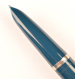 Parker 51 Classic in teal blue, Steel cap - Medium nib