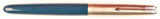 Parker 51 Classic in teal blue, Steel cap - Fine nib