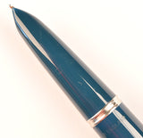 Parker 51 Classic in teal blue, Steel cap - Fine nib