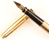 Parker 75 in gold plated barley design - #53 Broad Reverse Oblique nib