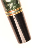 Parker Duofold International in green marble, Gold trim - Medium nib - Boxed