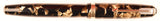 Parker Duofold NS in black and brown pearl marble, c1946 - Medium nib