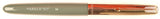 Parker 51 Custom in grey, gold cap - Medium nib - Chalk marks and boxed