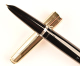 Parker 51 Custom in black, gold cap - Medium nib - Chalk Marks