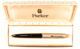 Parker 51 Classic in black, Steel cap - Medium nib - Chalk marks and boxed