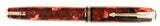 Parker Vacumatic Junior in light & dark burgundy pearl marble, Gold trim - Medium Semi-Flex nib