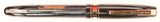 Waterman W5 in light & dark blue pearl striated marble, Gold trim - Medium nib