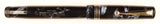 Mabie Todd Swan Leverless 1042 in blue pearl and black marble, Gold trim - Fine Semi-Flex nib