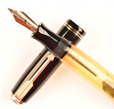 Parker Vacumatic Junior in transparent Crystal, Gold trim - Medium Semi-Flex nib