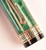 Waterman Patrician in emerald green c1929, Gold trim - Broad Stub/Italic nib