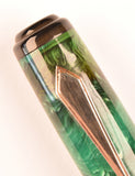 Waterman Patrician in emerald green c1929, Gold trim - Broad Stub/Italic nib