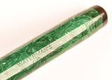 Waterman Patrician in emerald green c1929, Gold trim - Broad Stub/Italic nib