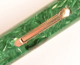 Waterman Patrician in emerald green c1929, Gold trim - Broad Stub/Italic nib