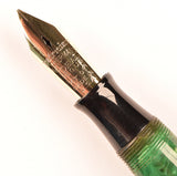 Waterman Patrician in emerald green c1929, Gold trim - Broad Stub/Italic nib