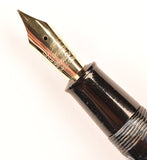 Conway Stewart 58 Duro in blue pearl and black marble, Gold trim - Medium nib