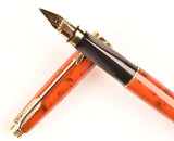 Parker 75 Set in Jasper Red Quartz laqué, Gold trim - Medium nib