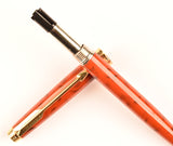 Parker 75 Set in Jasper Red Quartz laqué, Gold trim - Medium nib