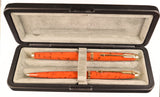Parker 75 Set in Jasper Red Quartz laqué, Gold trim - Medium nib