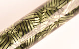 Conway Stewart 58 Duro in green candystripe, Gold trim - Stub nib