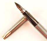 Parker 75 in sterling silver Cisele, USA - Fine 14k gold nib
