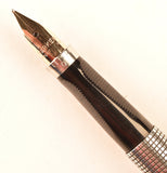 Parker 75 in sterling silver Cisele, USA - Fine 14k gold nib