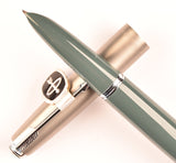 Parker 51 Classic pen & pencil set in grey, Steel cap - Medium nib - Boxed