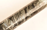 Conway Stewart 58 Duro in silver grey candystripe, Gold trim - Stub nib