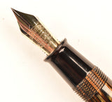 Sheaffer Lifetime Balance Oversize in golden brown striated radite, Gold trim - Extra Fine nib