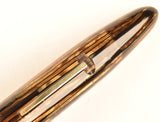 Sheaffer Lifetime Balance Oversize in golden brown striated radite, Gold trim - Extra Fine nib