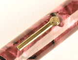 Conway Stewart 84 Lever Filler in black veined lilac pearl marble - Medium nib