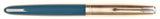 Parker 51 Classic in teal blue, Steel cap - Medium+ nib