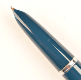 Parker 51 Classic in teal blue, Steel cap - Medium+ nib